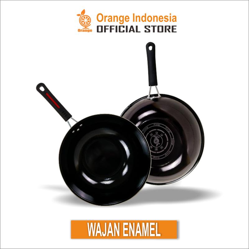 TERLARIS !!! wajan enamel anti lengket Diameter 32-36cm Tinggi 10cm/w…