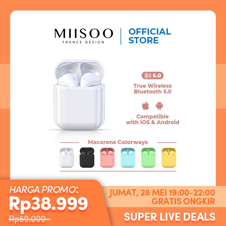 MIISOO i12 PRO Macaron TWS Earphone IZIN POSTEL TRUE Wireless STEREO …