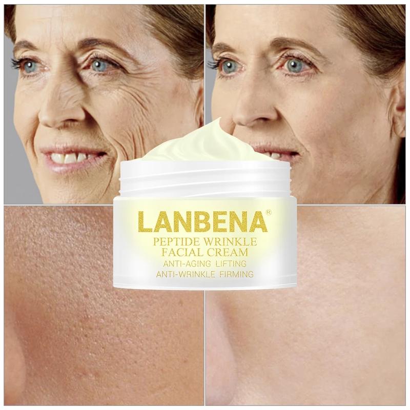 LANBENA Peptide Anti Wrinkle Facial Cream Anti Aging Skin Whitening L…