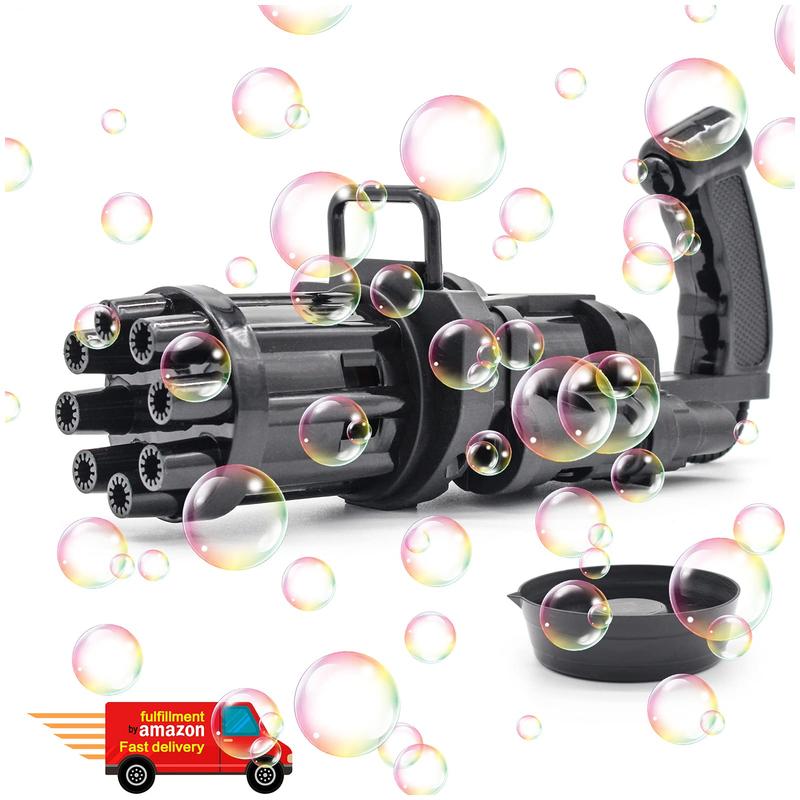 Bubble Maker Gatling Bubble Machine SHORT VIDEO Cool Toys Gift Eight Hole …