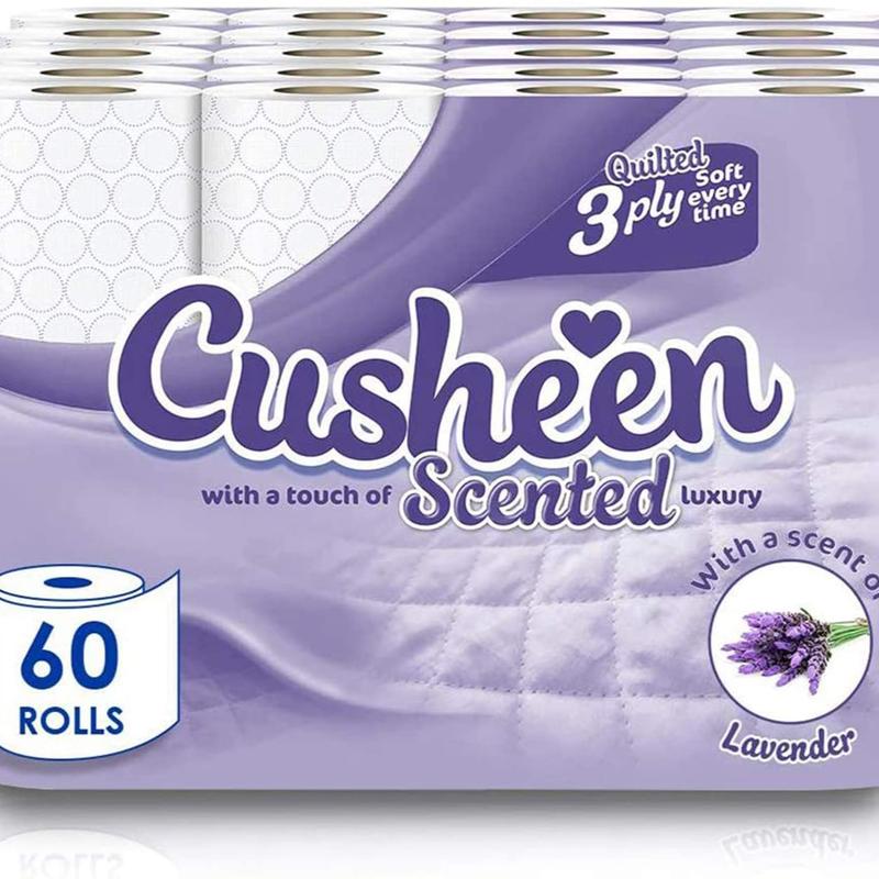 Cusheen Toilet Roll Bulk Buy – Pack of 5 x 12 (x 60 in Total) Quilted…