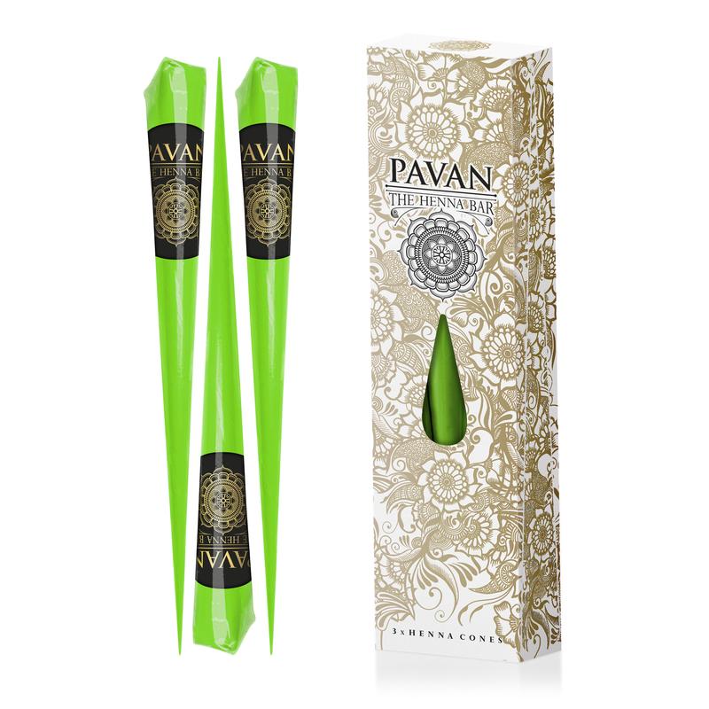Neon Green Henna Pack of 3