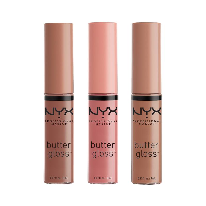 NYX Professional Makeup Butter Gloss Lip Gloss Trio - Shades Madelein…