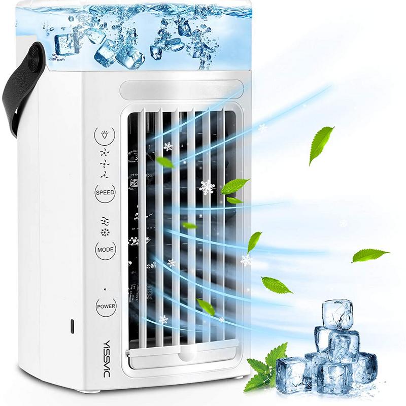 Air Cooler Evaporative Coolers USB with 3 Speeds 7 Colors LED Light f…