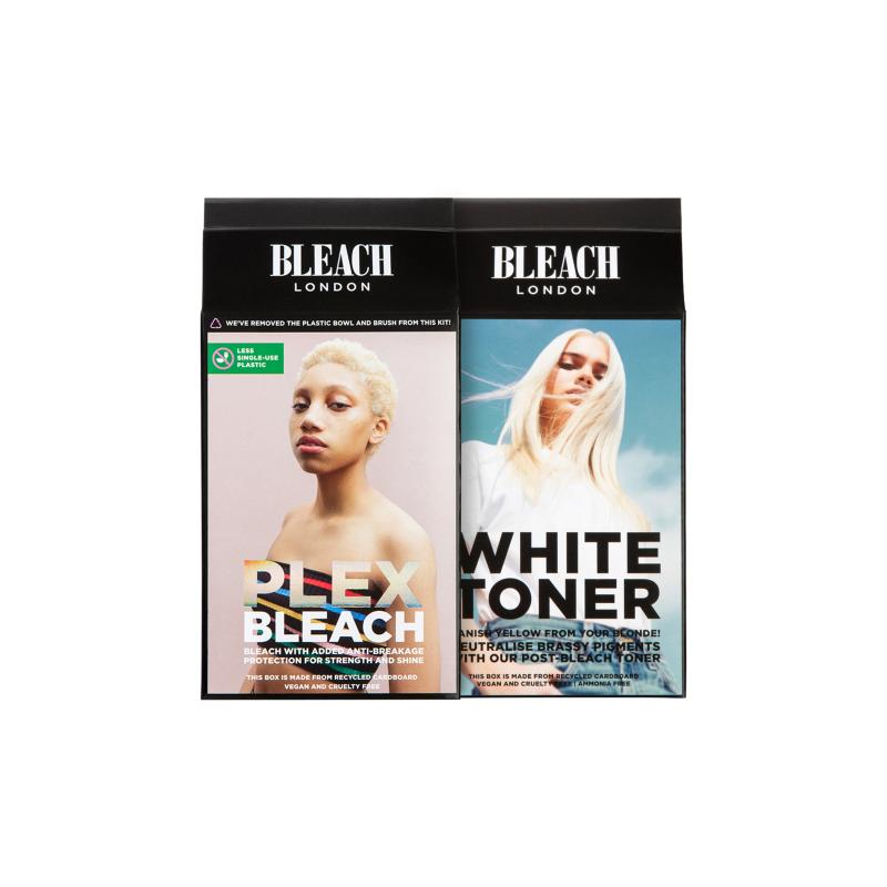 Bleach and Tone Set: Ice White Blonde with Plex