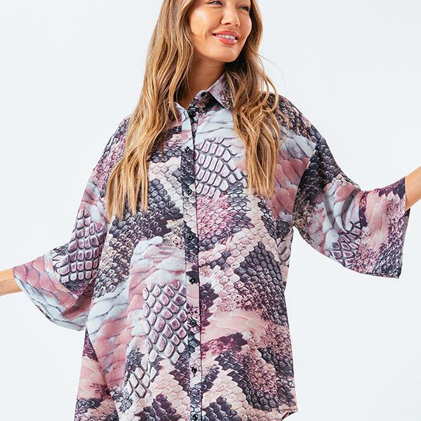 HYPE NUDE SNAKE WOMEN'S SHIRT