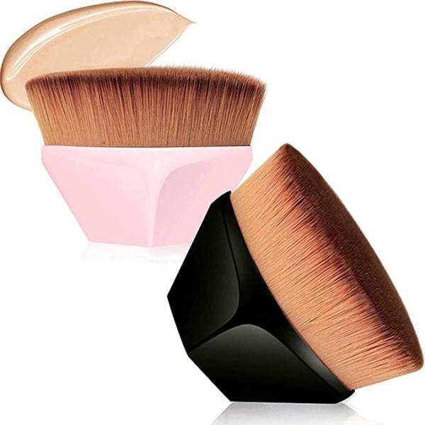2 Pcs Makeup Foundation Brush,Petal-Shaped Multi Functional High Dens…